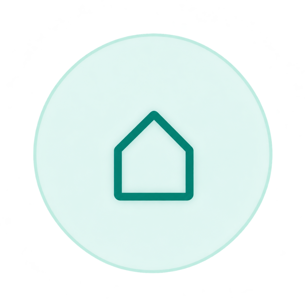 Translucent Mint Home Badge